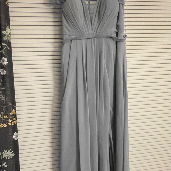 Azazie Reverie Dusty Blue Bridesmaid Dress - Picture 3 of 5